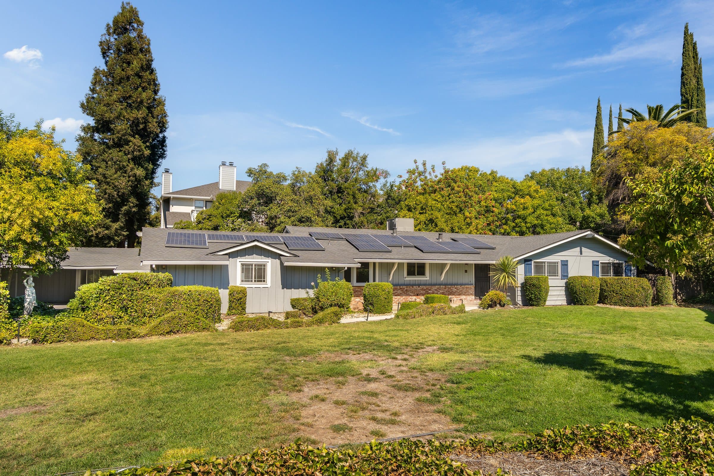 The broad front lawn at 48 Kingston Place.
